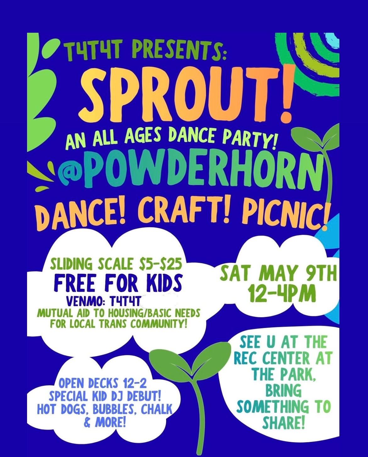 t4t4t: sprout | May 9th | Powderhorn Recreation Center | Handstamp